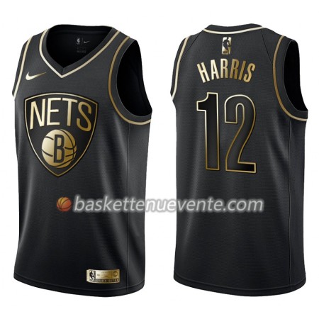 Maillot Basket Brooklyn Nets Joe Harris 12 Nike Noir Gold Edition Swingman - Homme